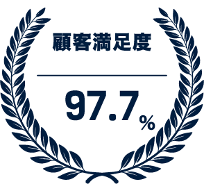 顧客満足度 97.7%